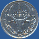1 малагасийский франк 1965 года