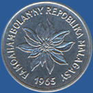 1 франк Мадагаскара  1965 года