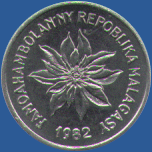2 франка Мадагаскара 1982 года